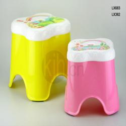 雙色防滑花形凳（小、中