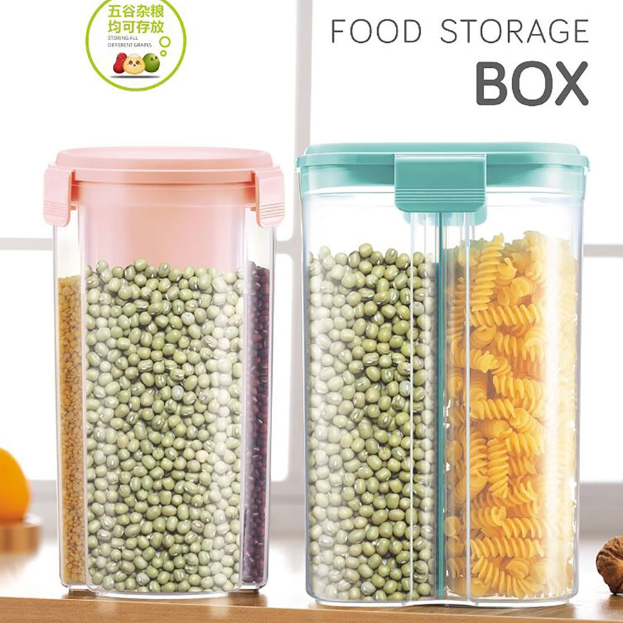 分格圓形/方形儲物罐 