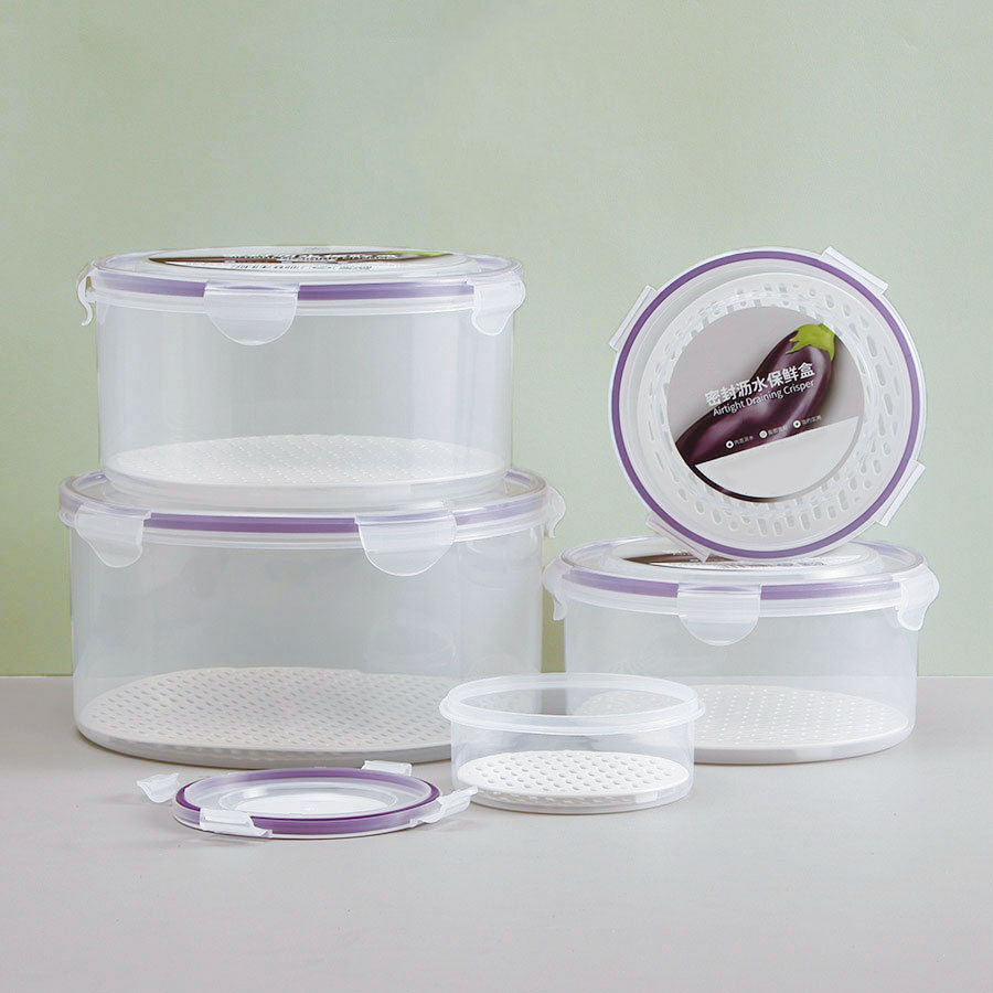 美時圓形密封瀝水保鮮