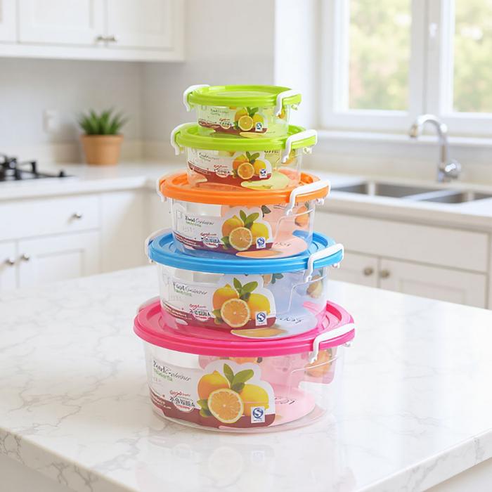 秀雅保鮮多用盒(5件套/3.2L/2L/1.2L/0.6L/0