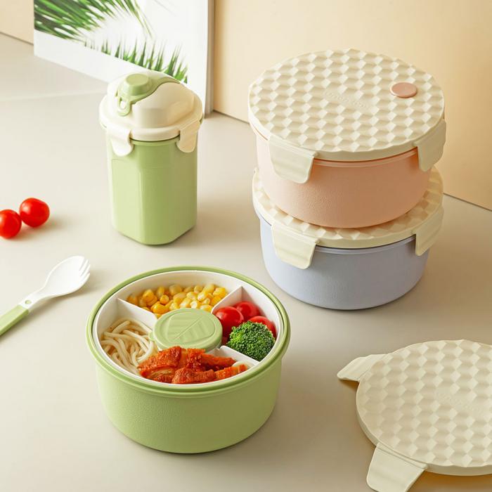小簡(jiǎn)圓形套裝飯盒